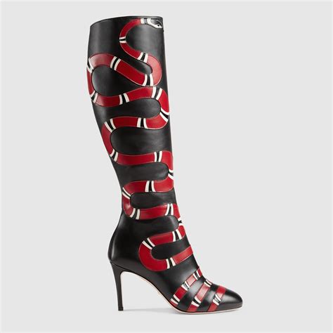 gucci suede knee high boots|Gucci boots snake bottom.